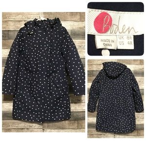 Women's Navy Polka Dot Coat